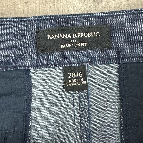 Women's Banana Republic 28 6 Small Shorts Chino Khakis Navy Blue Spandex New - Picture 6 of 8